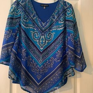 Beautiful Blue Handkerchief shirt